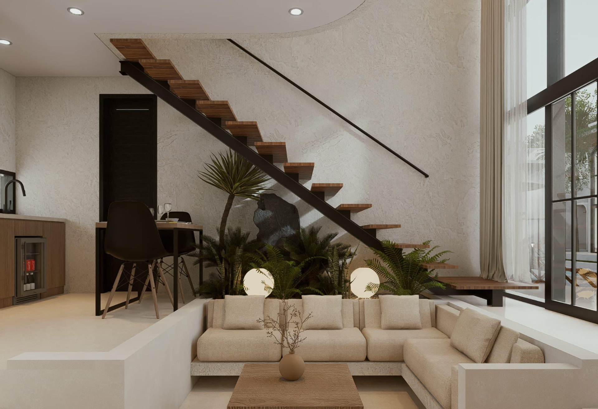Interior de una villa de Verónica Villa