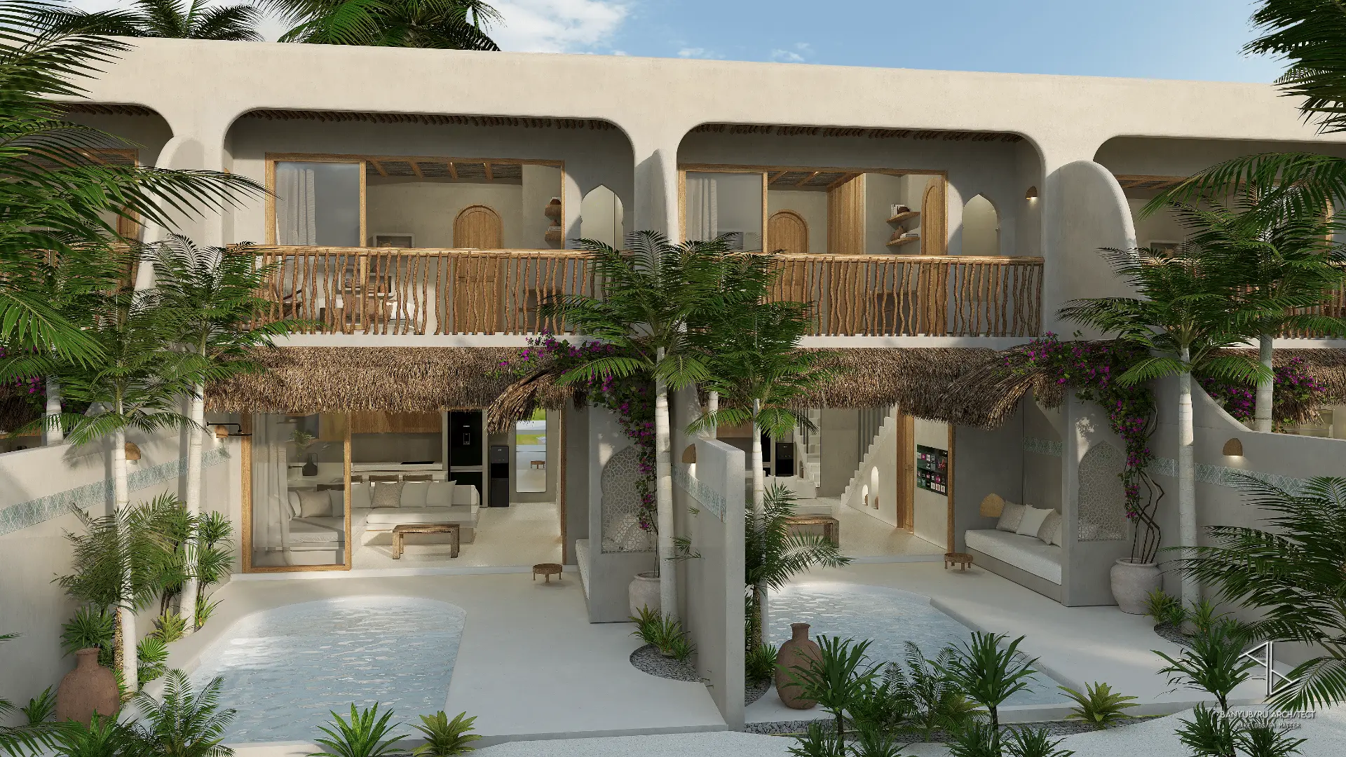Villas privadas con piscina de inspiración mediterránea